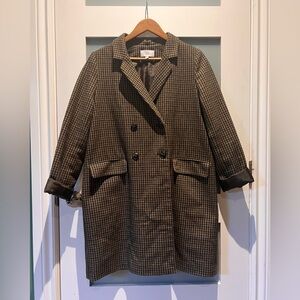 Brown/green tweed coat size 40 EU